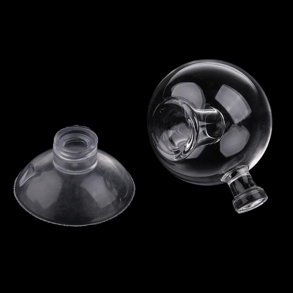 Glass Co2 Drop Checker - CO2-Tropfenzähler Aquarium Glaskugel Kohlendioxid-Monitor Transparentes Detektionsgerät