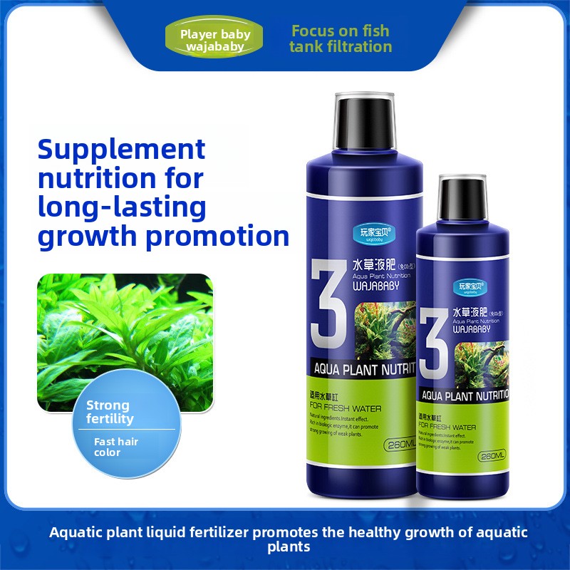Aquarium Plant Liquid Fertilizer - WAJABABY Flüssiger Aquarium-Pflanzendünger – Komplette NPK-