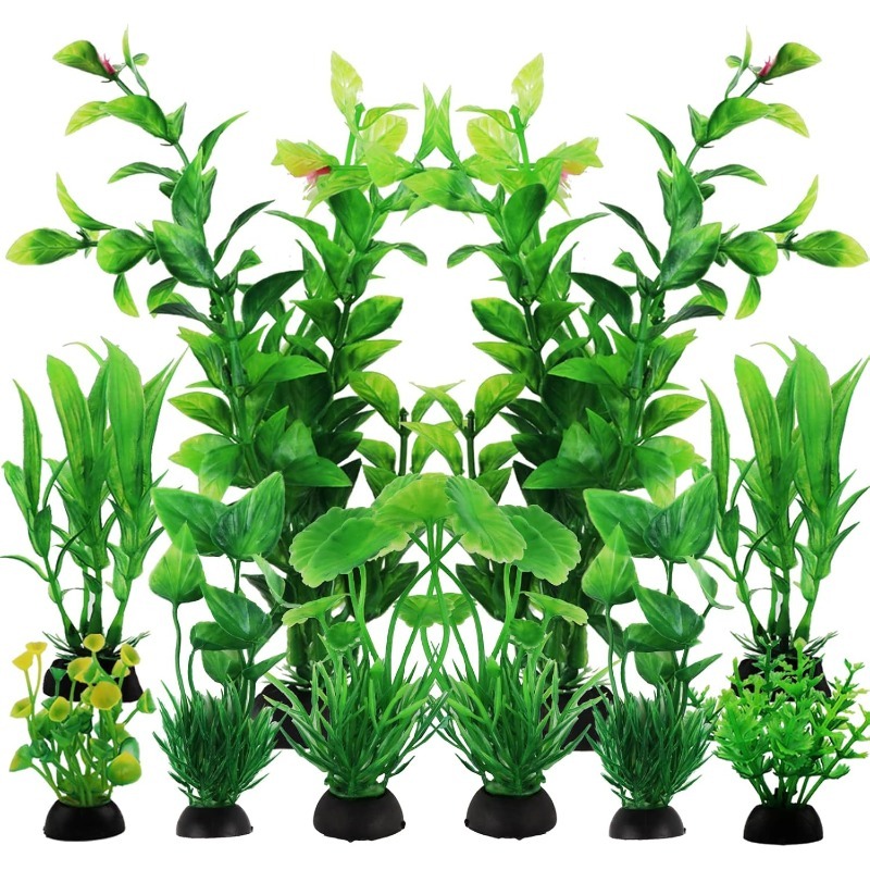 Aquarium For Planted Tank - 10/20 Stück Künstliche Aquarienpflanzen Ornamente Grünes