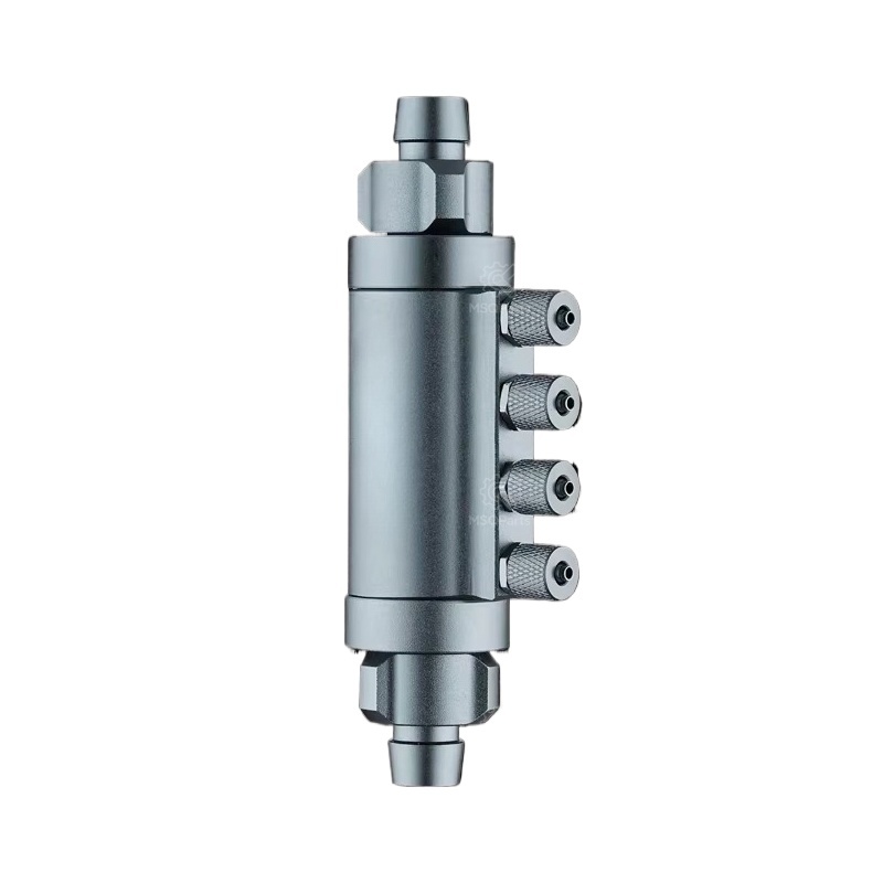 Aquarium Plant Liquid Fertilizer - 4-Port Dosierverteiler mit Rückschlagventilen für Inline-Aquarienfilter