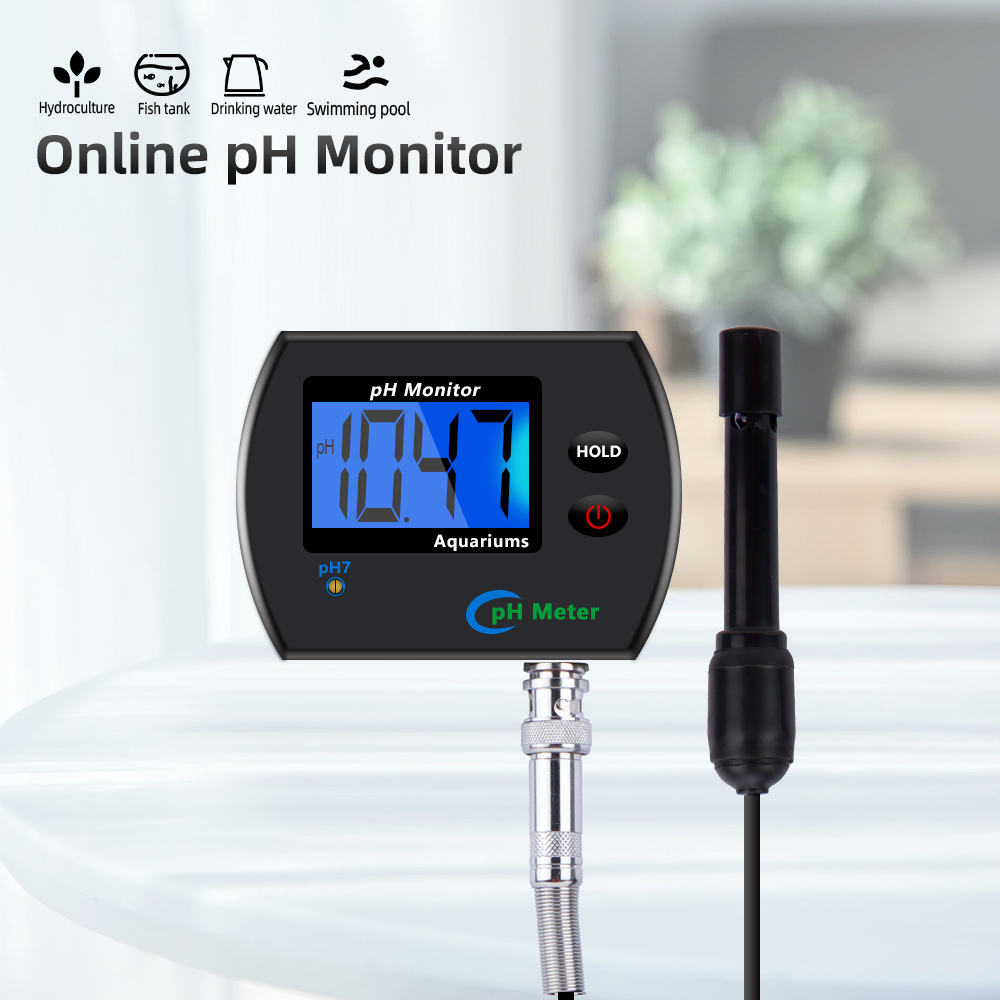 Planted Aquarium Test Kit - PH-Meter für Aquarien, Multiparameter-Wasserqualitätsmonitor, Online-PH-Monitor, Acidometer,