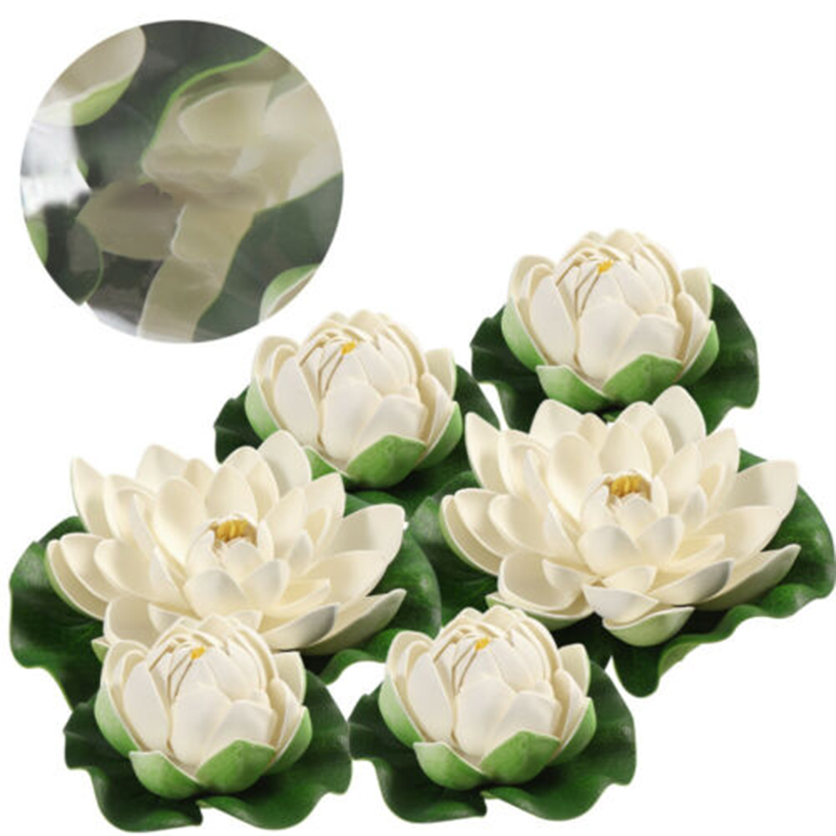6 stücke Weiß Künstliche Lotus – Planted Aquarium Kit Bewertung und Preis